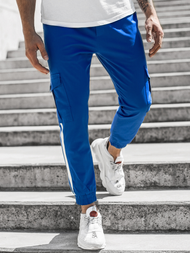 Pantaloni chino jogger pentru bărbați albaștri OZONEE DJ/5580