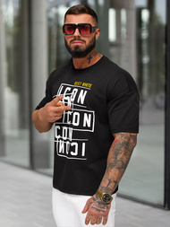 Tricou bărbați negri OZONEE JS/8B1366/3