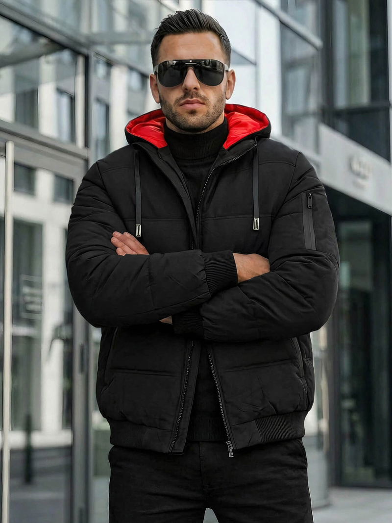 Geacă bărbați neagră OZONEE JS/31M5003Z