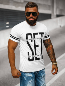 Tricou bărbați alb OZONEE O/8T1275/1
