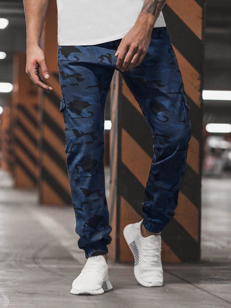 Pantaloni jogger bărbați bleumarin OZONEE A/404
