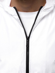 Jachetă de primăvară bărbați albă OZONEE MACH/5001K