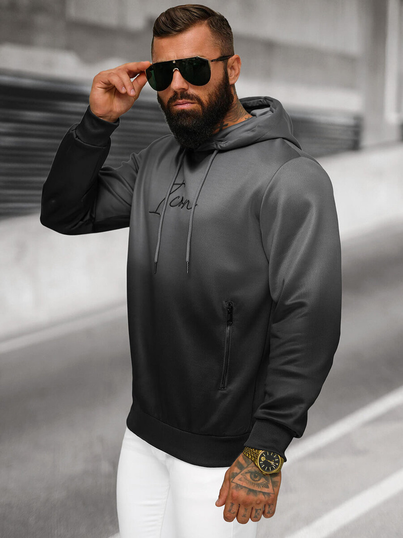 Hanorac bărbați negru-grafit OZONEE JS/27B6501/5