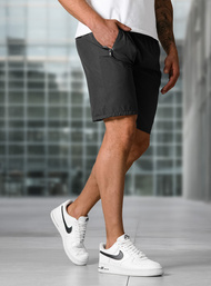 Pantaloni scurți sport pentru bărbați negri OZONEE JS/29K1567/3