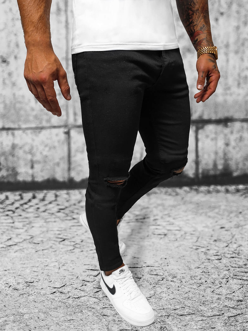 Blugi bărbaţi negri OZONEE E/5391/02