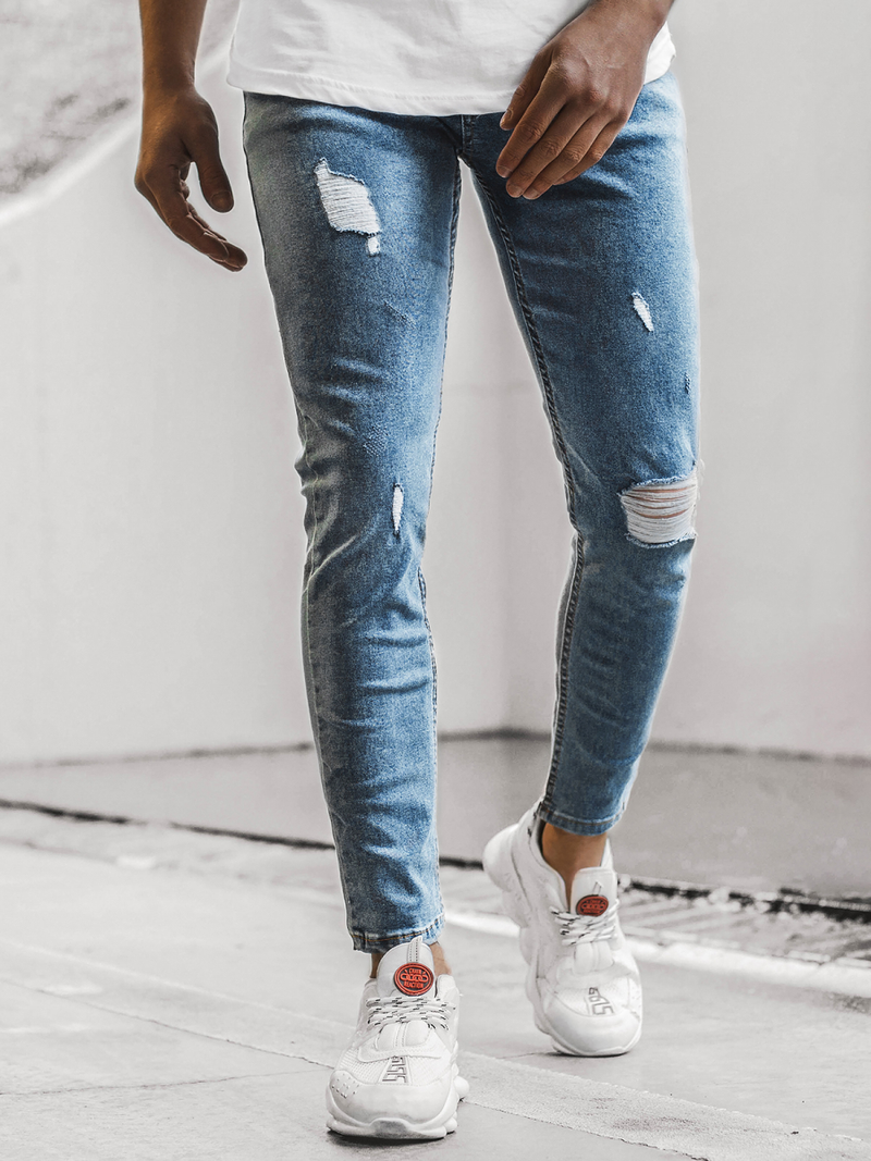 Blugi pentru bărbaţi albaștri OZONEE DP/534