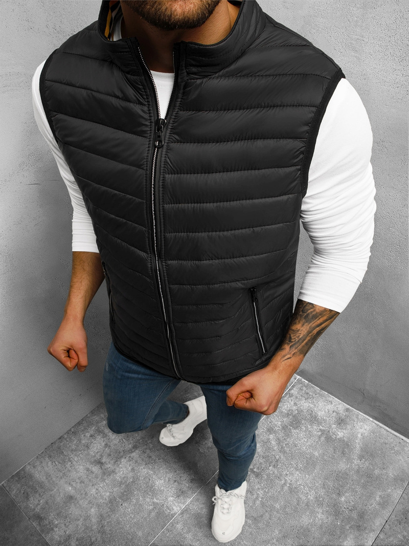 Vestă bărbați neagră OZONEE N/7103/1