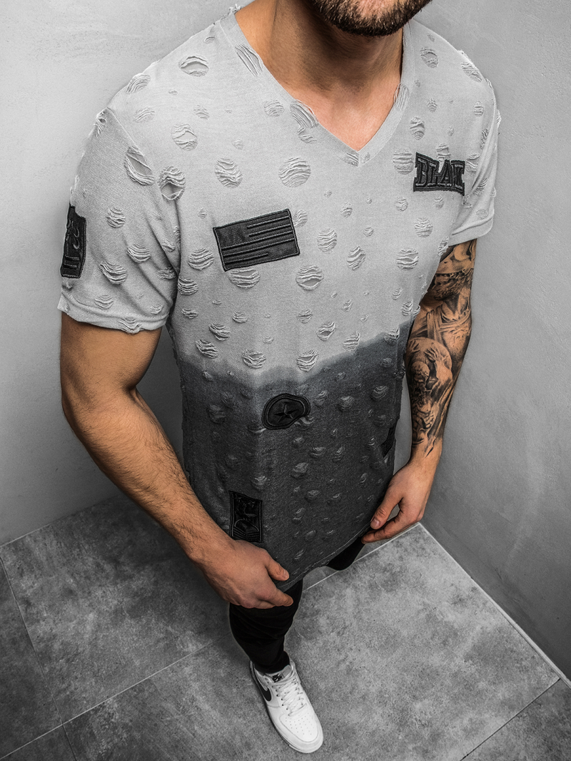 Tricou bărbați gri MJ/318YZ