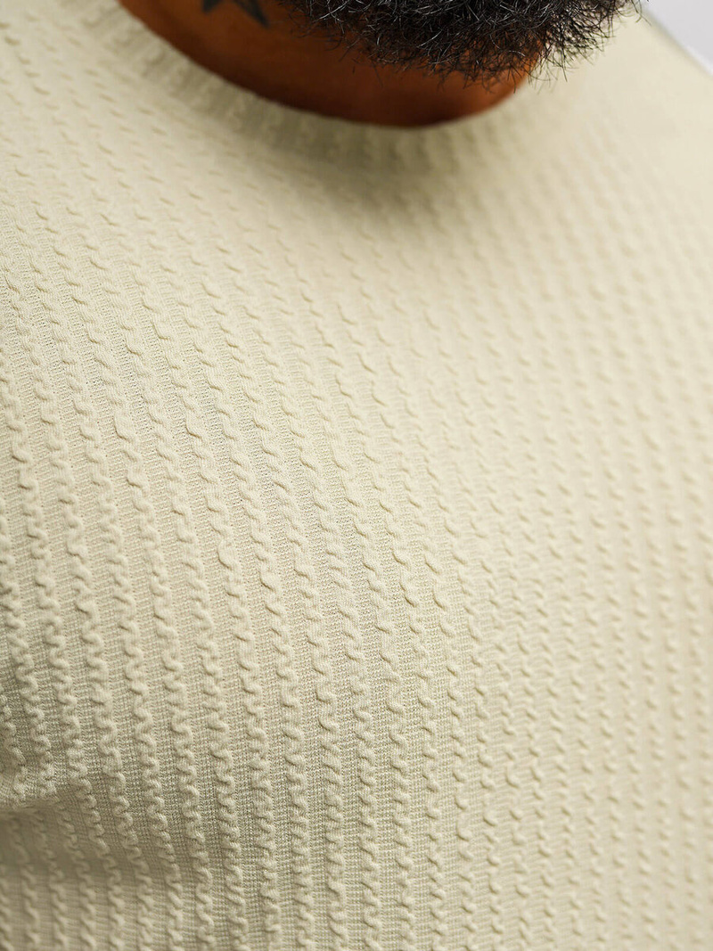 Tricou bărbați bej OZONEE O/7766T