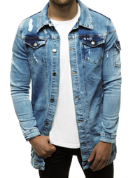 Jachetă de blugi bărbați albastră deschis OZONEE G/474K