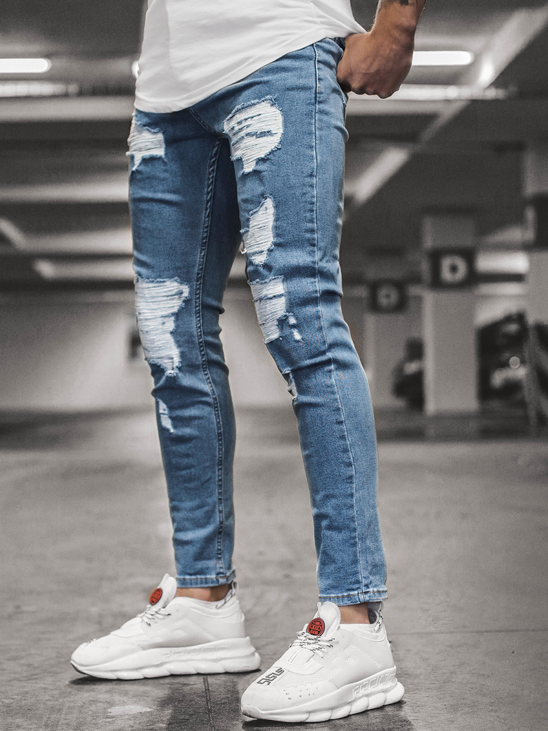 Blugi pentru bărbaţi albaștri OZONEE DP/543