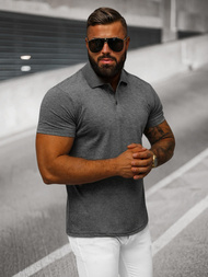 Tricou polo bărbați antracit OZONEE JS/8T80/5Z