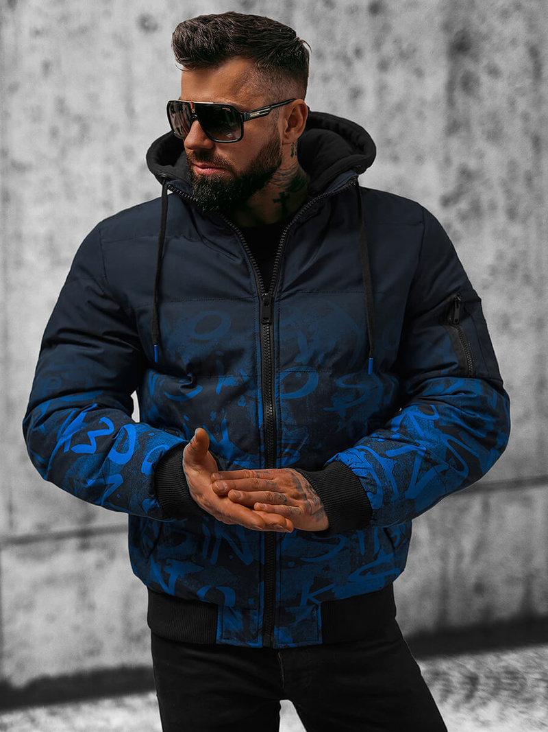 Geacă bărbați albastru marin OZONEE JS/27M8102