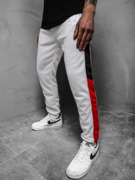 Pantaloni de trening bărbaţi albi OZONEE JS/JZ11012Z