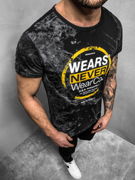 Tricou bărbați negru OZONEE JS/SS10925Z