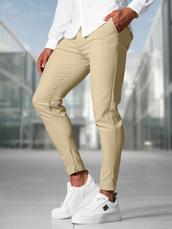 Pantaloni chino bărbaţi bej OZONEE DJ/3300Z