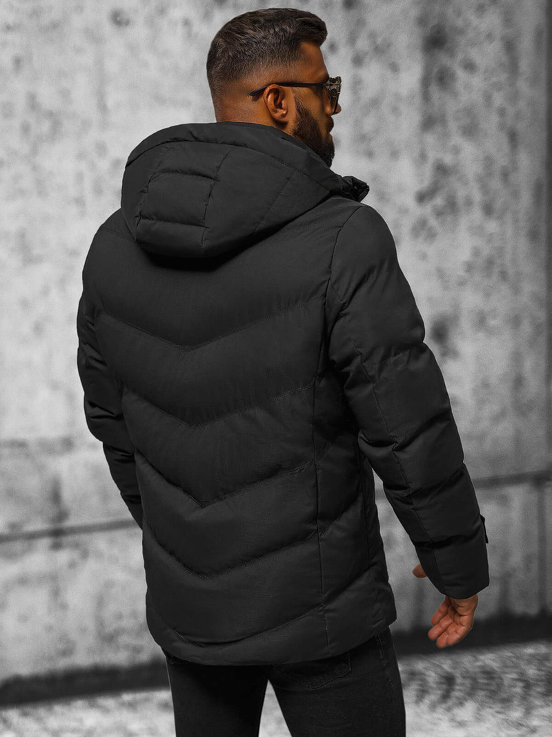 Geacă bărbați neagră OZONEE JS/5M3137/392