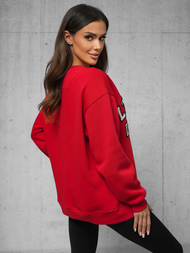Bluză oversize roșie OZONEE O/SWE23055