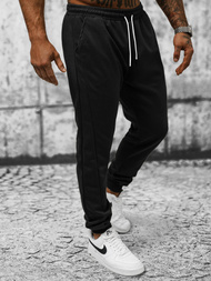 Pantaloni de trening bărbaţi negri OZONEE JS/8K205