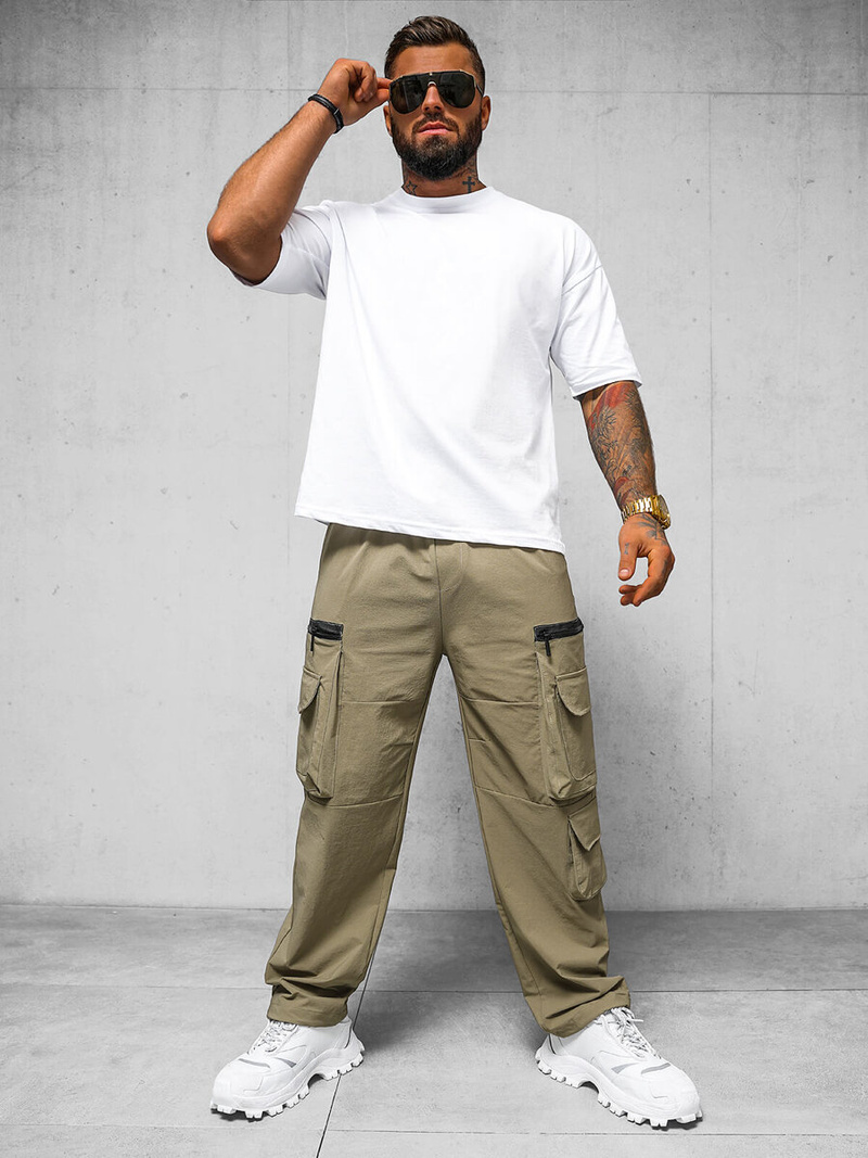 Pantaloni Bărbaţi Bej Inchis OZONEE O/PS5526