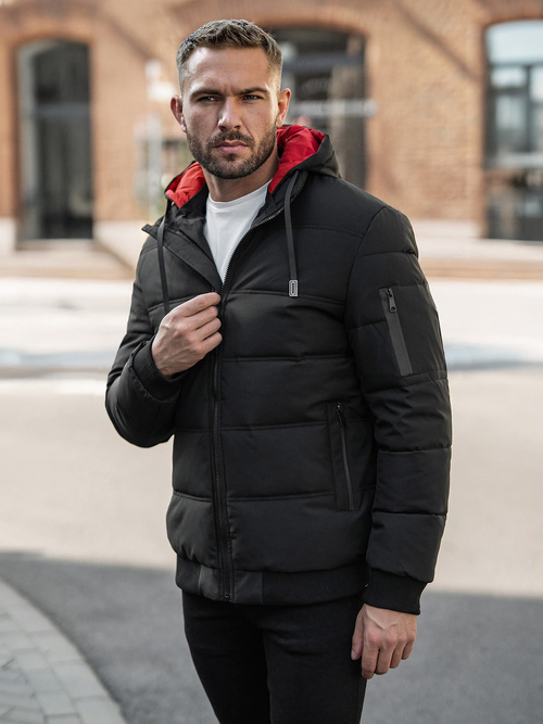 Geacă bărbați neagră OZONEE JS/31M5003Z