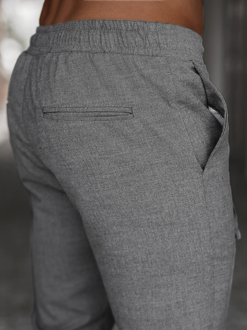 Pantaloni chino bărbaţi gri închis OZONEE DJ/5539Z