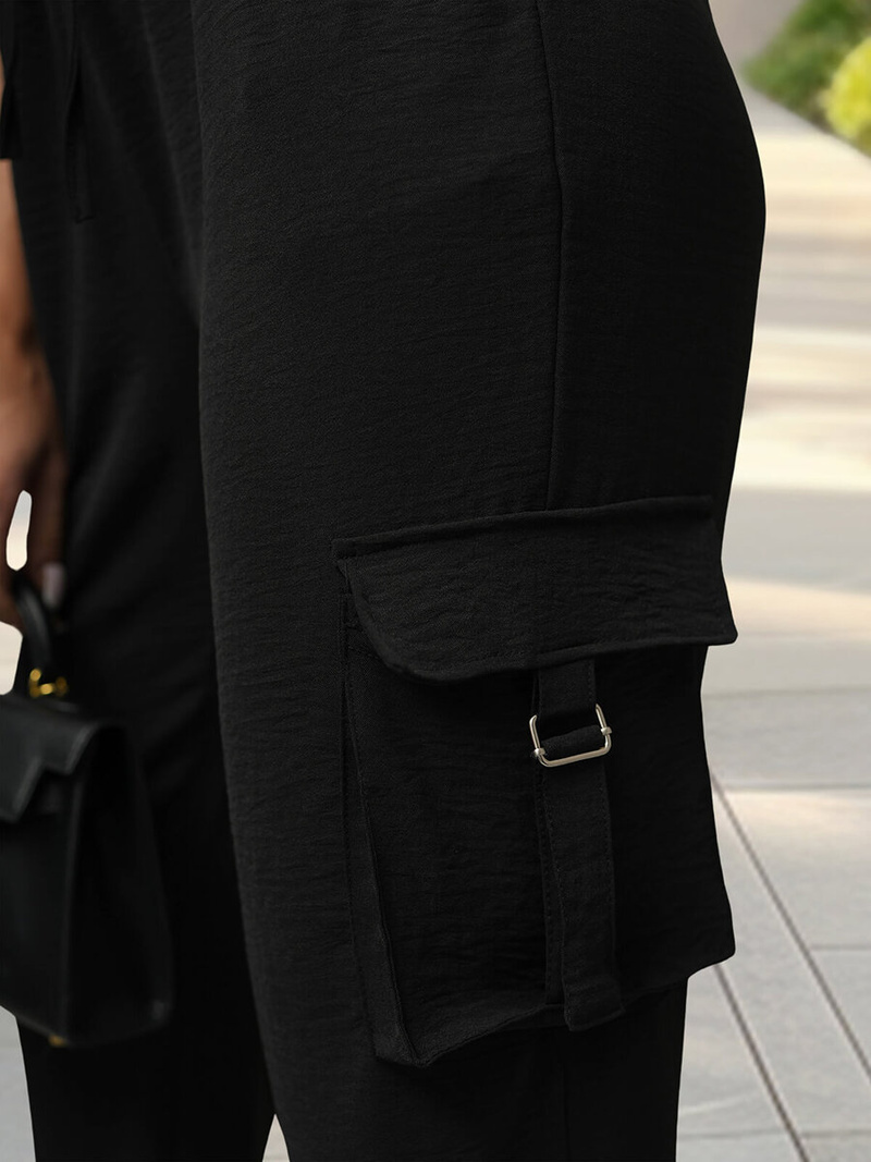 Pantaloni jogger femei negri OZONEE O/XYS3237