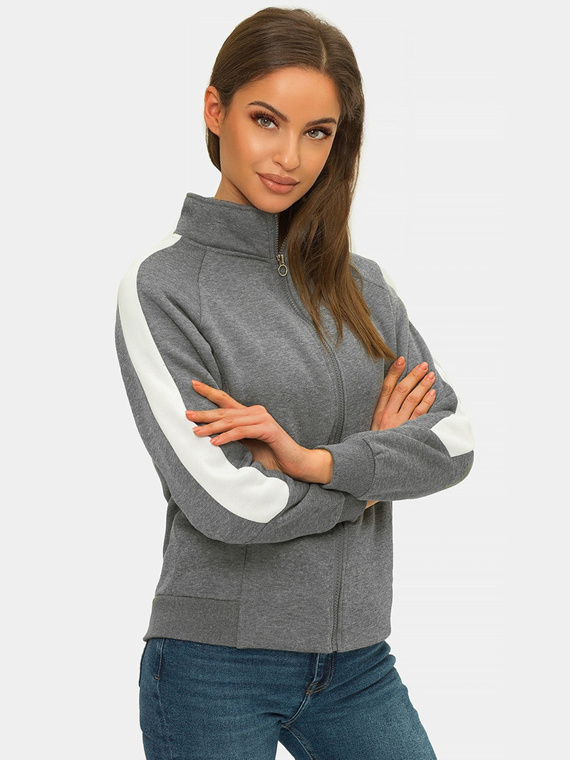 Hanorac femei antracit OZONEE JS/B26038