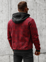 Jachetă bărbați roșie OZONEE O/3A58