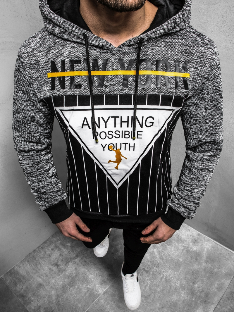 Hanorac bărbați gri OZONEE JS/KS1907Z