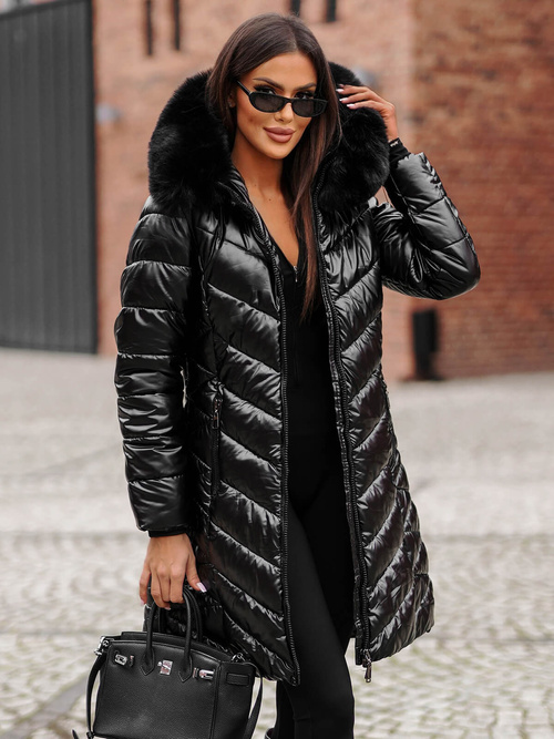 Geacă de femei neagră OZONEE JS/16M9100/392Z