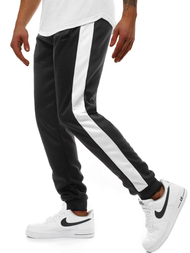 Pantaloni de trening bărbaţi negri-albi OZONEE JS/JZ11003
