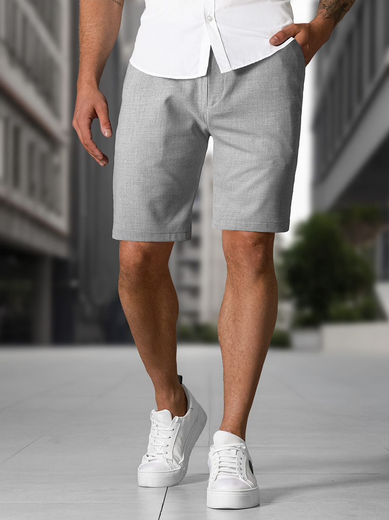 Pantaloni scurti chino bărbați gri OZONEE DJ/4400