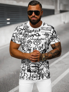 Tricou bărbați alb OZONEE O/T1269/1