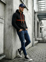 Hanorac bărbați negru OZONEE JS/8B1735/3Z