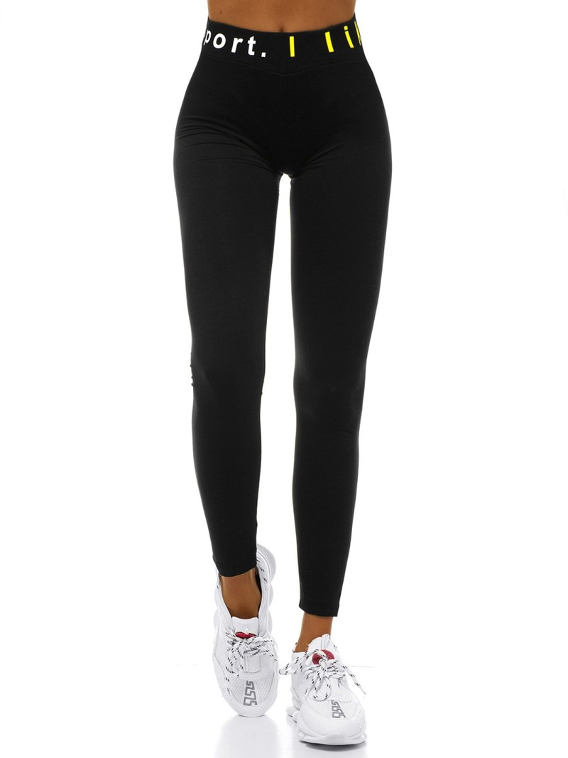 Colanţi femei negri-galben OZONEE O/82353