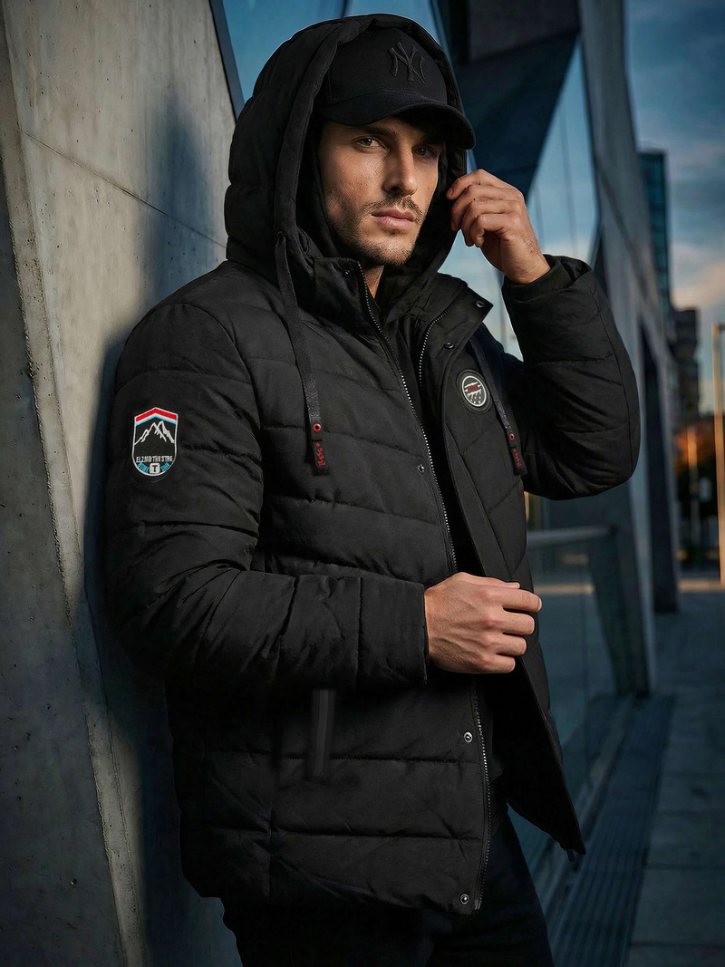 Geacă bărbați neagră OZONEE JS/31M5081/392