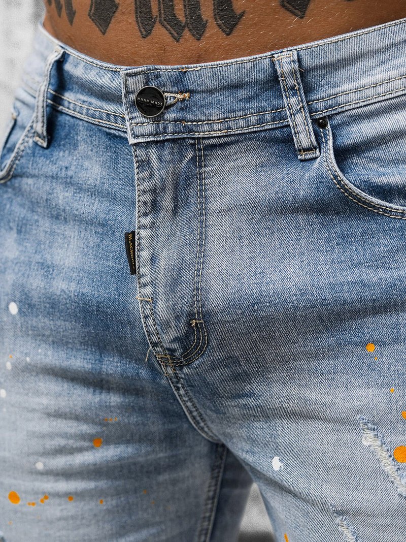 Pantaloni scurti bărbați albaștri deschis OZONEE NB/MP0263BC