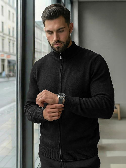 Pulover bărbați negru OZONEE JS/59B3605/3