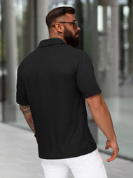 Tricou polo bărbați negru OZONEE O/YN2/593