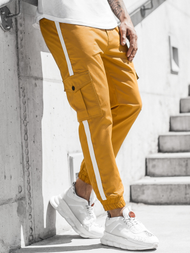 Pantaloni chino jogger pentru bărbați camel OZONEE DJ/5580