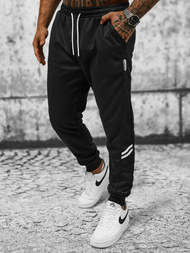 Pantaloni de trening bărbaţi negri OZONEE JS/8K205