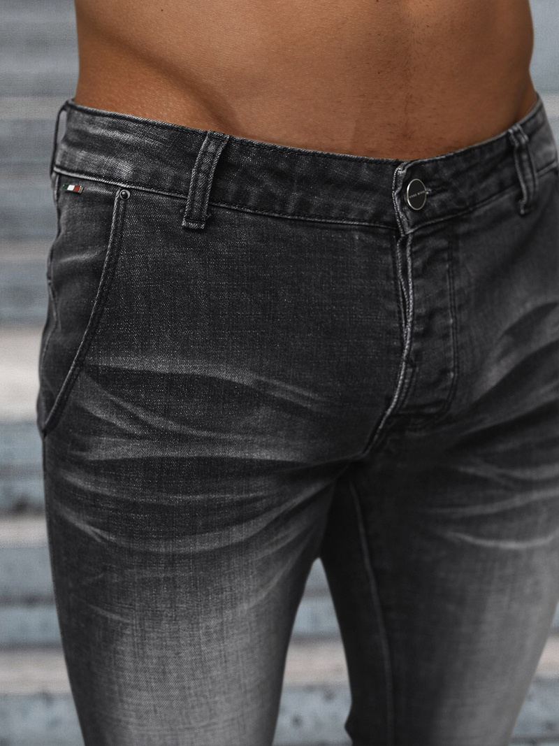 Blugi bărbaţi negri OZONEE NB/MP0091N