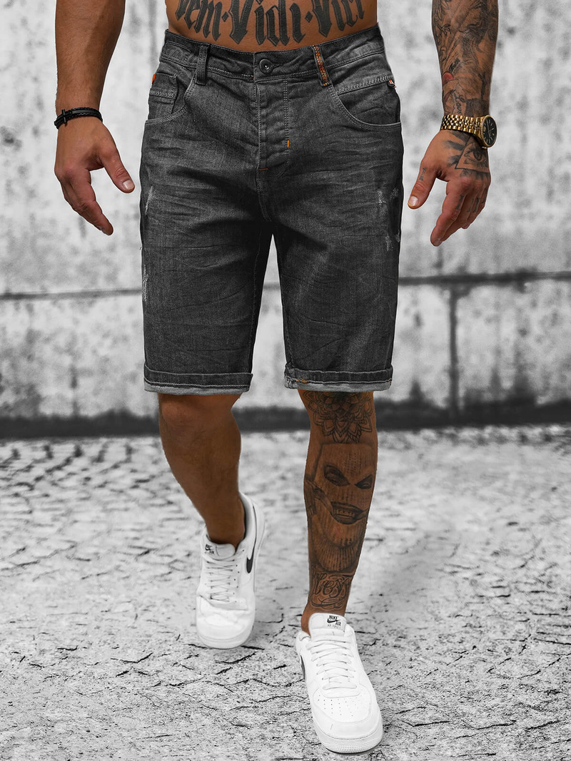 Pantaloni scurti bărbați negri OZONEE O/24000