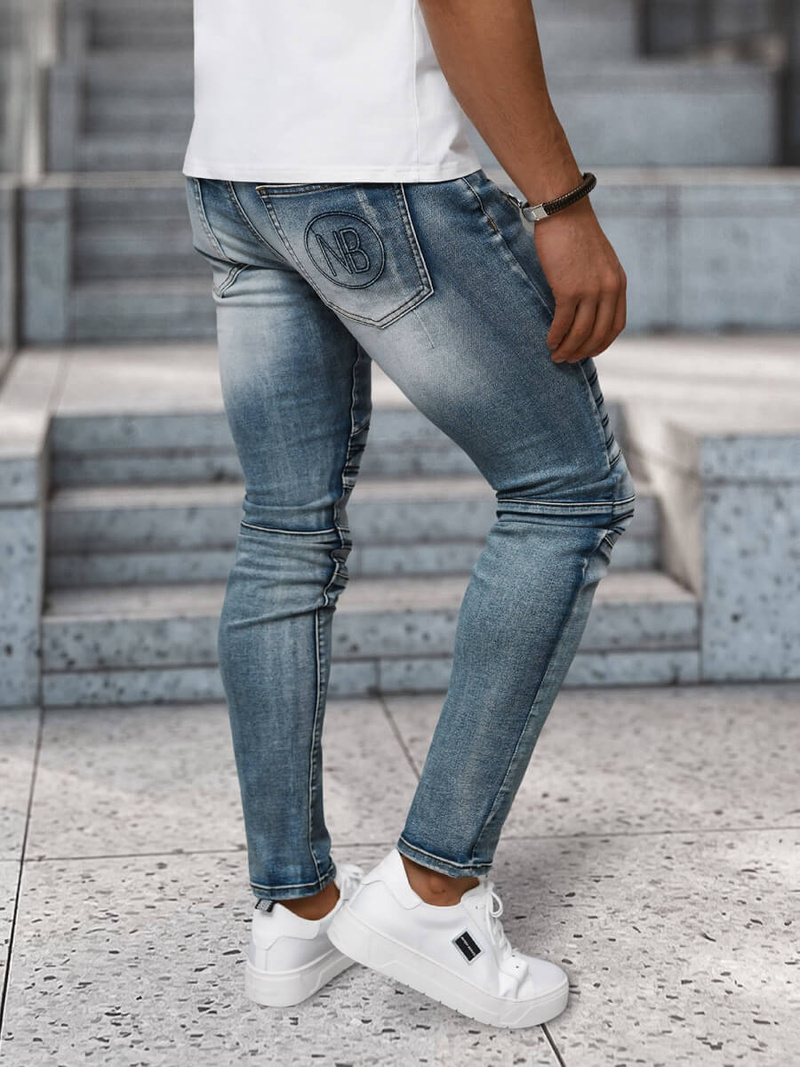 Blugi pentru barbati albaștri OZONEE NB/MP0094BSZ