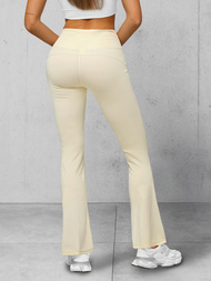 Colanţi femei cu picioare late écru OZONEE JS/17K570/1