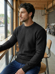 Pulover bărbați negru OZONEE JS/59B3600/3