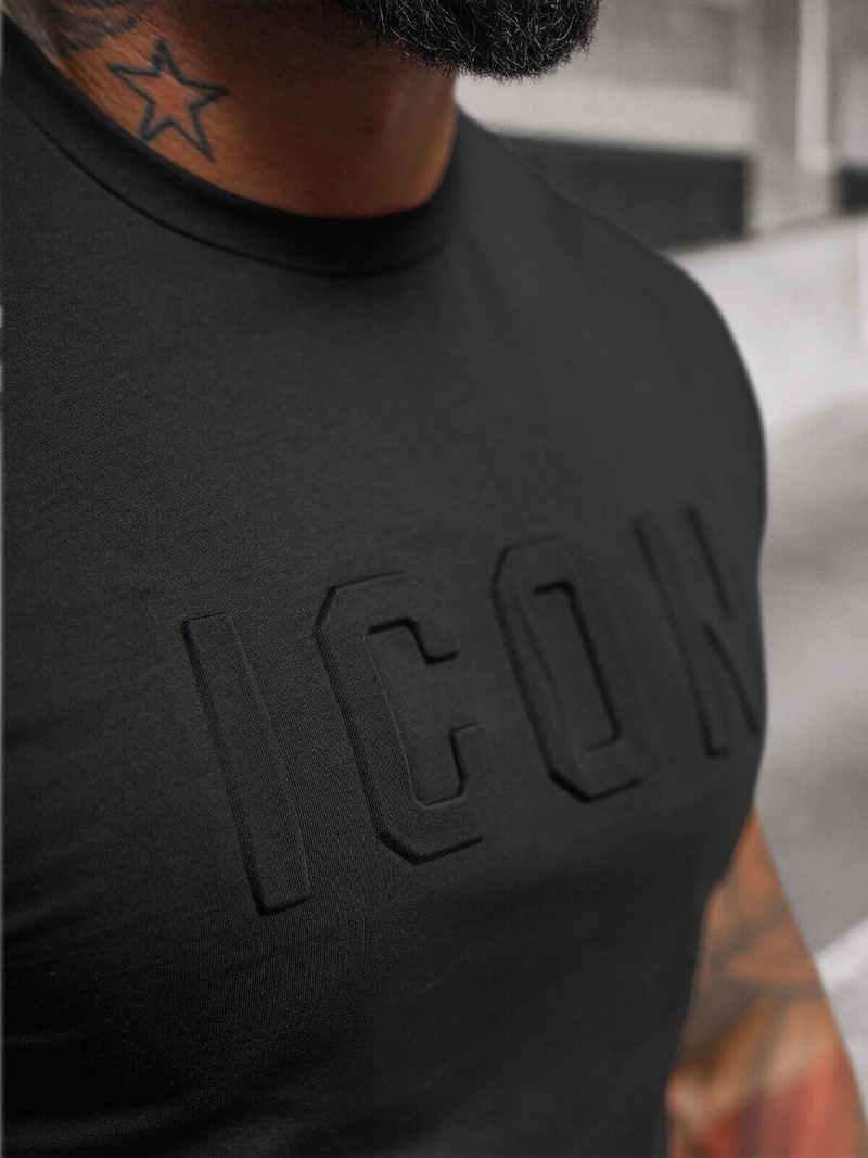 Tricou bărbați negru OZONEE NB/MT3111