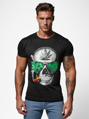 Tricou bărbați negri OZONEE JS/Y70019Z