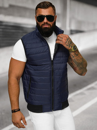 Vestă bărbați albastru marin OZONEE JS/MY77Z